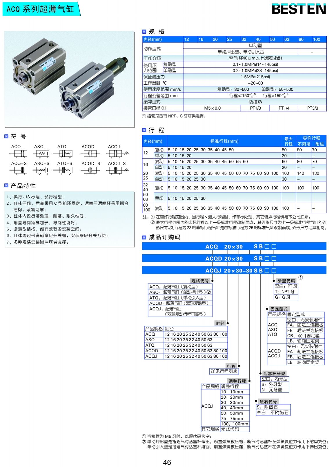 ACQ系列超薄氣缸